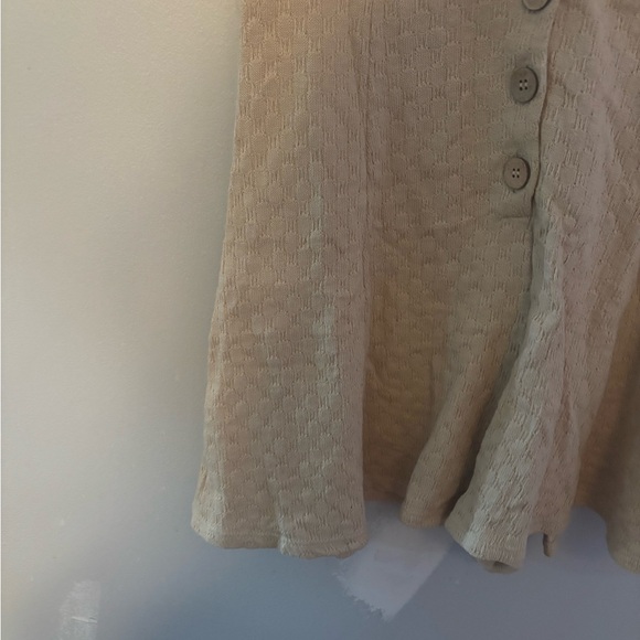 NWT Free People Beach Ramona One Piece Button Up Romper Tan Beige Boho Small - Picture 8 of 9